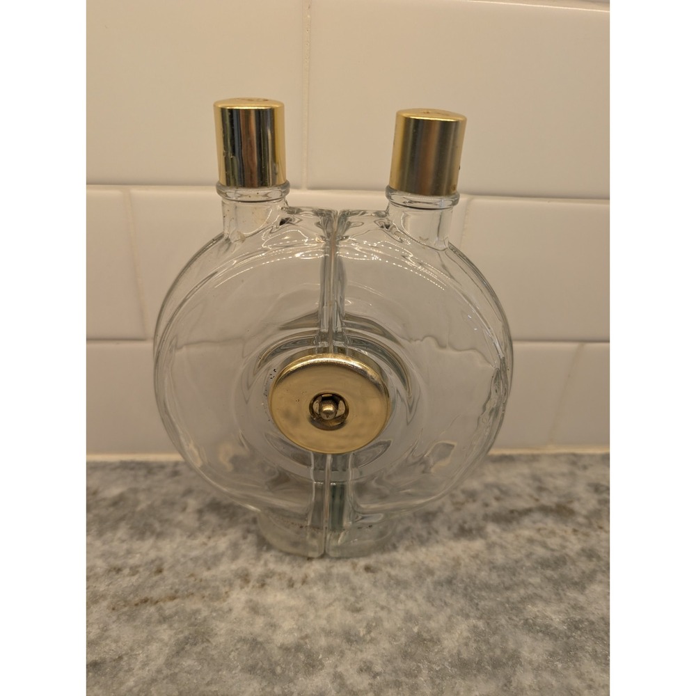 Vintage Empty Garnier Liquers Double Decanter Bottle